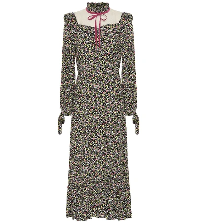 Shop Marc Jacobs Floral Midi Dress In Multicoloured