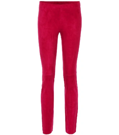 Shop Stouls Jacky Suede Leggings In Pink