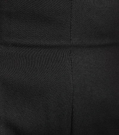 Shop Alaïa High-rise Cotton Straight Pants In Black