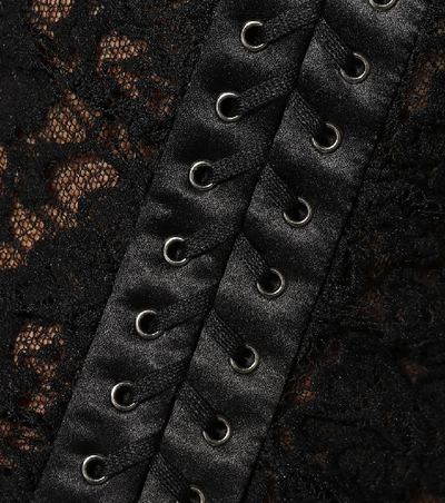 Shop Dolce & Gabbana Lace Minidress In Black