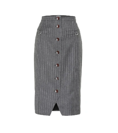 Shop Altuzarra Quill Wool And Cotton-blend Skirt In Grey