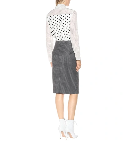 Shop Altuzarra Quill Wool And Cotton-blend Skirt In Grey