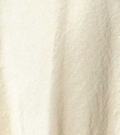 Shop Nanushka Zarina Satin Midi Skirt In White