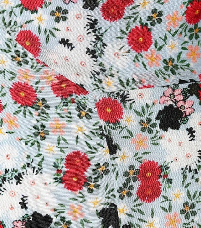 Shop Erdem Floral-printed Silk Midi Dress In Multicoloured