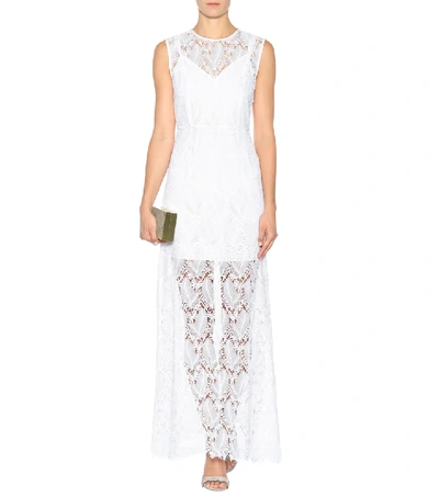 Shop Diane Von Furstenberg Sleeveless Lace Dress In White
