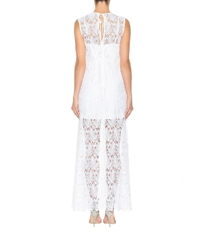 Shop Diane Von Furstenberg Sleeveless Lace Dress In White