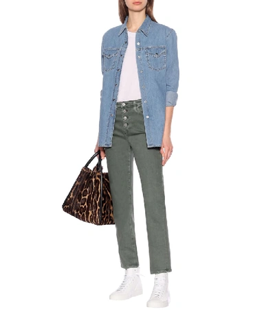 Shop Ag Isabelle High-rise Straight Jeans In Green