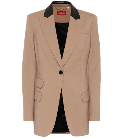 Shop Altuzarra Hurst Stretch-wool Blazer In Beige