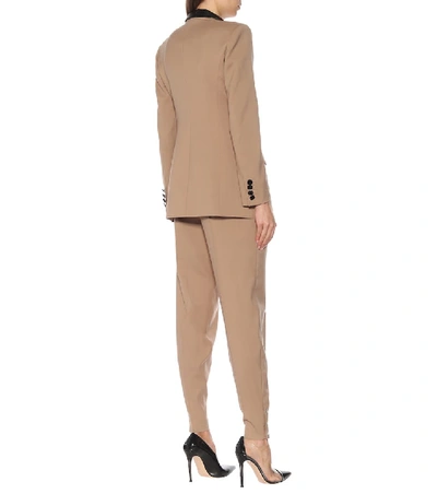 Shop Altuzarra Hurst Stretch-wool Blazer In Beige