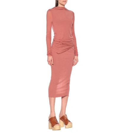 Shop Rick Owens Lilies Knit Top In Pink