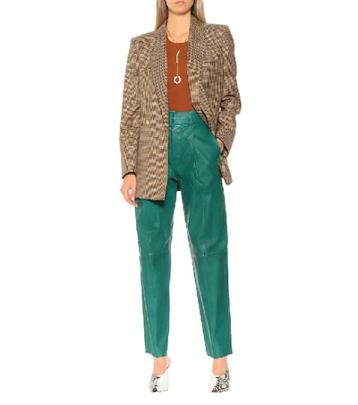 Shop Stouls Murray High-rise Leather Pants In Green
