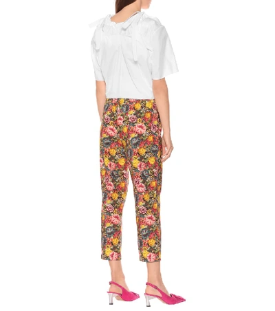 Shop Marni High-rise Printed Carrot Pants In Multicoloured