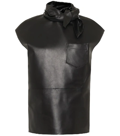 Shop Givenchy Leather Top In Black