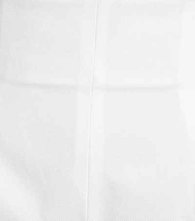 Shop Alaïa High-rise Cotton Straight Pants In White