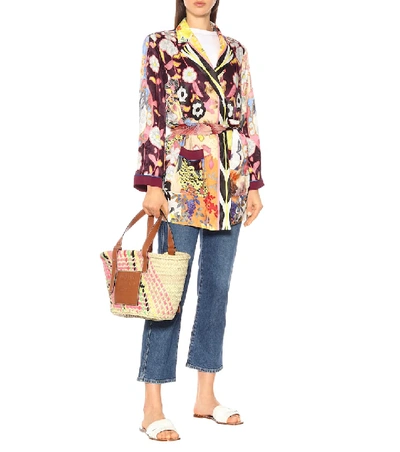 Shop Etro Floral Silk-blend Jacquard Jacket In Multicoloured