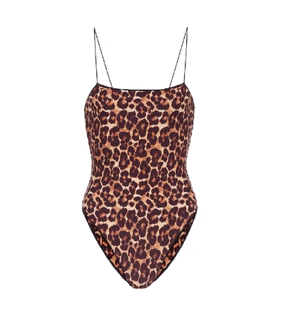 Shop Tropic Of C The C Leopard-print Swimsuit In Brown