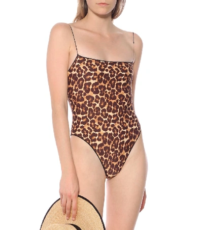 Shop Tropic Of C The C Leopard-print Swimsuit In Brown