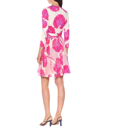 Shop Diane Von Furstenberg Irina Printed Silk Wrap Dress In Pink