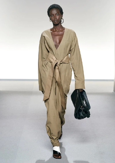 Shop Givenchy Cotton-blend Jumpsuit In Beige