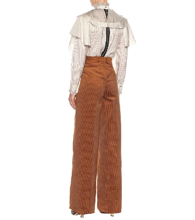 Shop Rokh Wide-leg Corduroy Pants In Brown
