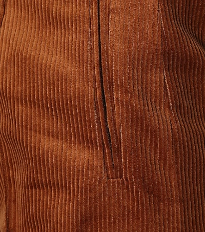 Shop Rokh Wide-leg Corduroy Pants In Brown