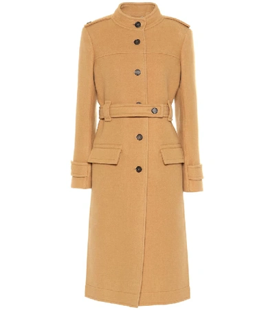 Shop Chloé Wool-blend Coat In Beige