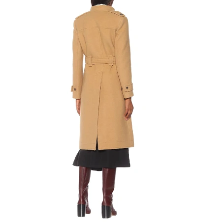 Shop Chloé Wool-blend Coat In Beige