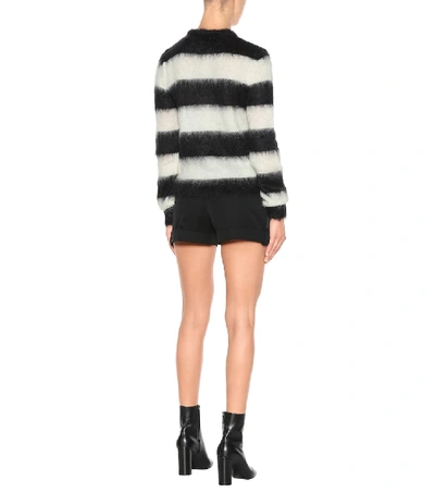 Shop Saint Laurent Mohair-blend Sweater In Black