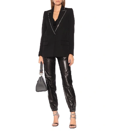 Shop Givenchy Embellished Wool Blazer In Black