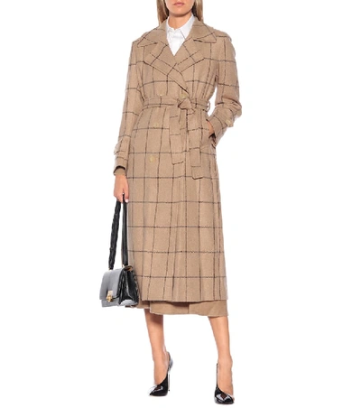 Shop Giuliva Heritage Collection The Christie Wool Trench Coat In Beige