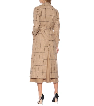 Shop Giuliva Heritage Collection The Christie Wool Trench Coat In Beige