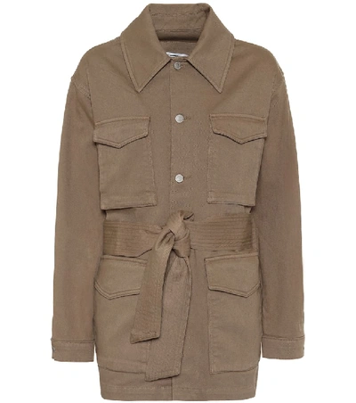 Shop Ami Alexandre Mattiussi Cotton-twill Jacket In Brown
