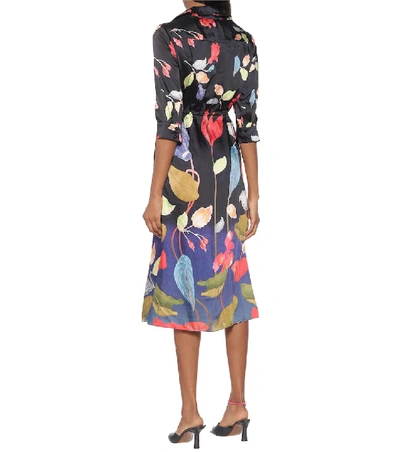 Shop Peter Pilotto Floral Twill Shirt Dress In Multicoloured