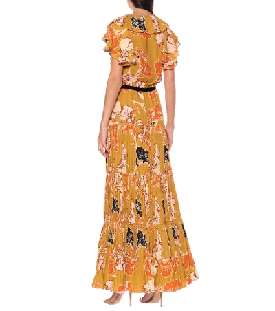 Shop Johanna Ortiz Golden Blossom Maxi Dress In Yellow