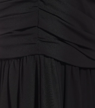 Shop Dolce & Gabbana Silk-blend Jersey Midi Dress In Black