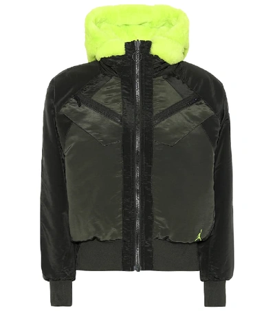 Shop Nike Jordan Reversible Bomber Jacket In Green