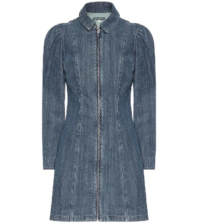 Shop Alexa Chung Denim Minidress In Blue