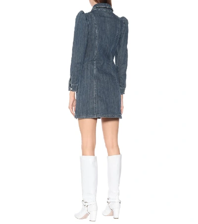 Shop Alexa Chung Denim Minidress In Blue