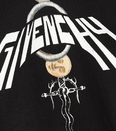 Shop Givenchy Chain-trimmed Cotton T-shirt In Black