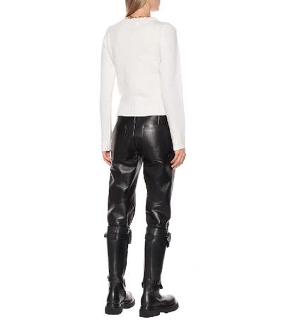 Shop Bottega Veneta Embellished Wool Sweater In White