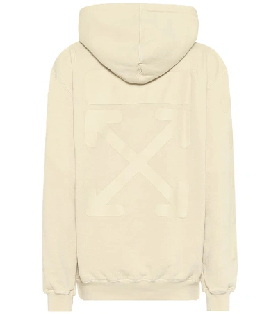 Shop Off-white Cotton Hoodie In Beige