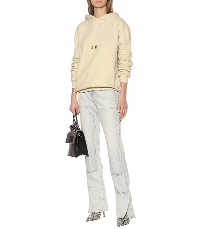 Shop Off-white Cotton Hoodie In Beige