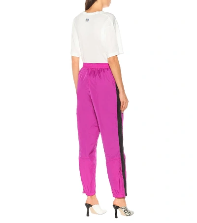 Shop Acne Studios Nylon Trackpants In Pink