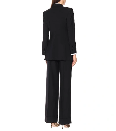 Shop Dolce & Gabbana Stretch-wool Blazer In Black