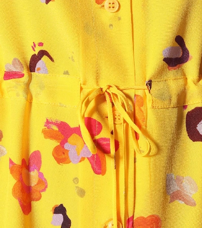 Shop Altuzarra Vittoria Floral Silk Dress In Yellow