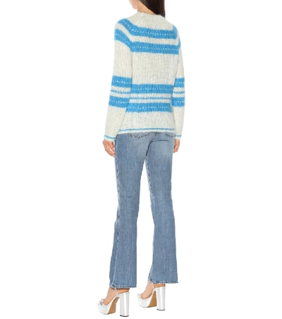 Shop Alexa Chung Mohair And Wool-blend Sweater In White