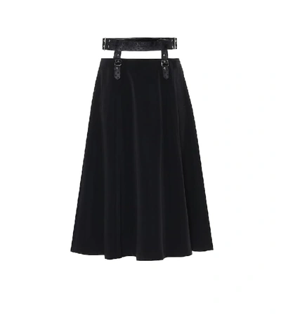 Shop Noir Kei Ninomiya Satin Midi Skirt In Black