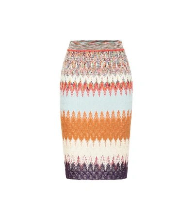 Shop Missoni Knit Miniskirt In Multicoloured
