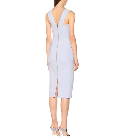 Shop Roland Mouret Coleby Crêpe Dress In Blue