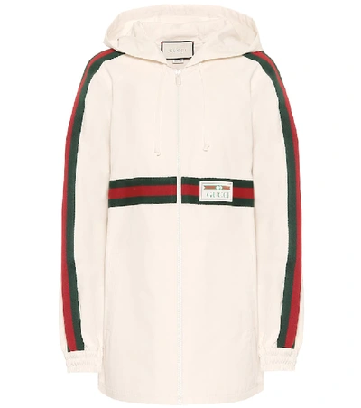Shop Gucci Cotton Jacket In Beige